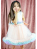 Multi-color Satin Tulle Flower Girl Dress Multi-color Satin Tulle Flower Girl Dress